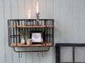Sein&auml;hylly 5 koukkua antique black, Chic Antique
