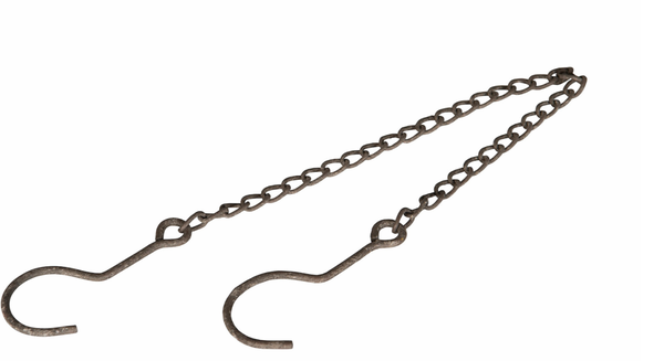 Lyhtyketju koukuilla harmaa 60 cm