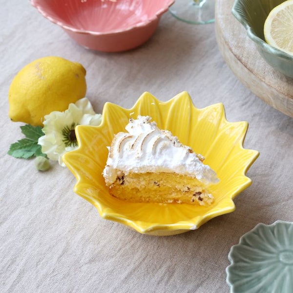 Boheemi kukkakulho &ndash; Flower &Oslash; 15 cm, meloninkeltainen