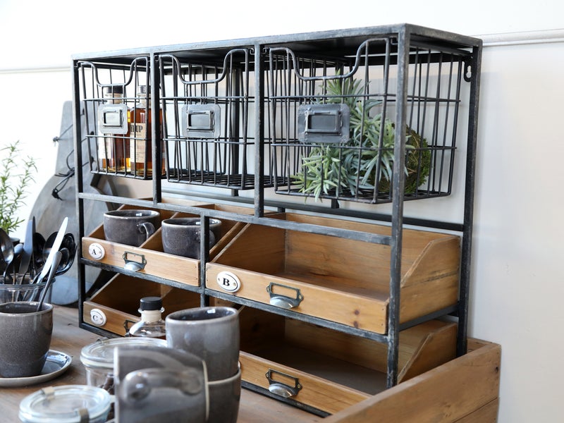 Sein&auml;hylly antique coal , Chic Antique