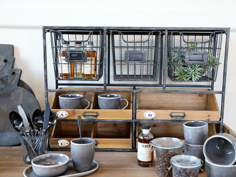 Sein&auml;hylly antique coal , Chic Antique