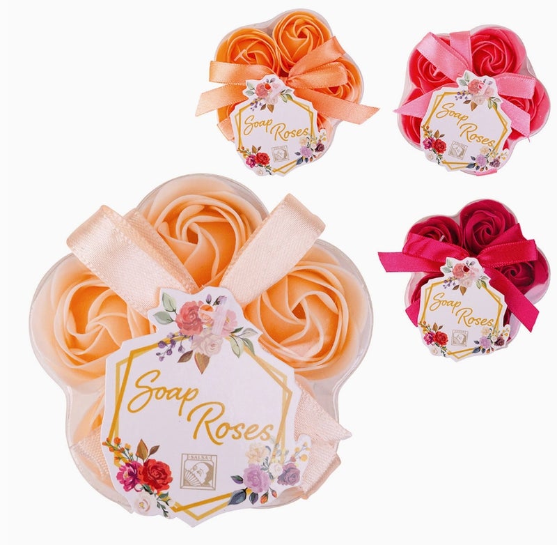 Bath Roses &ndash; ruusuntuoksuiset saippuaruusut lahjapakkauksessa