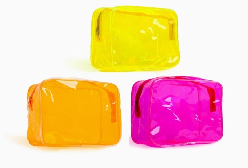 Neon-s&auml;vyinen l&auml;pin&auml;kyv&auml; toilettilaukku