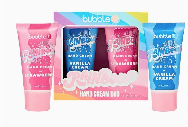 Bubble T Rainbow Hand Cream Duo &ndash; Mansikka & Vaniljakerma