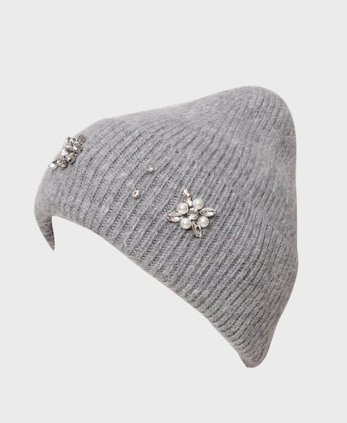 Koristeellinen pipo Harmaa tai Beige
