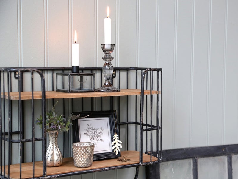 Sein&auml;hylly 5 koukkua antique black, Chic Antique