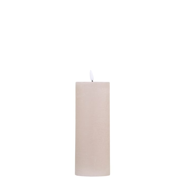 LED-pilarikynttil&auml; 3D-liekill&auml; &ndash; 20 cm valkoinen tai  roosa, Chic Antique