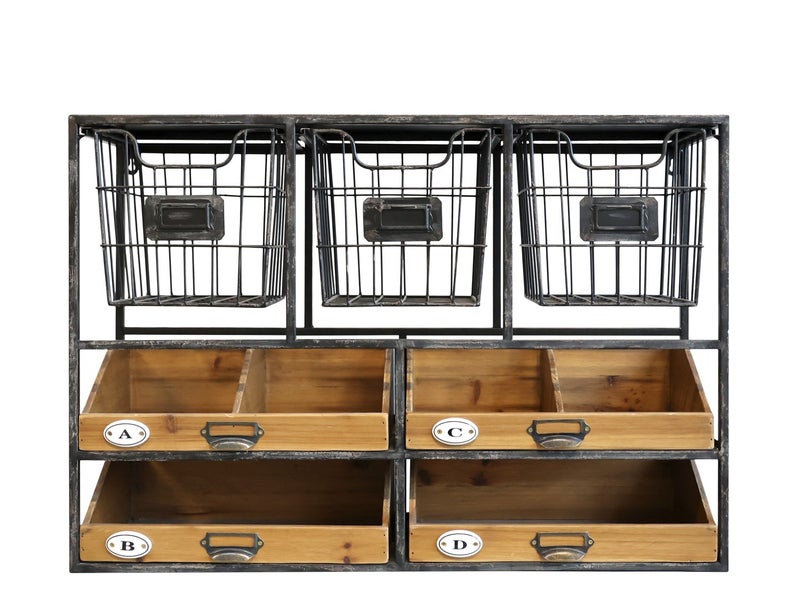 Sein&auml;hylly antique coal , Chic Antique